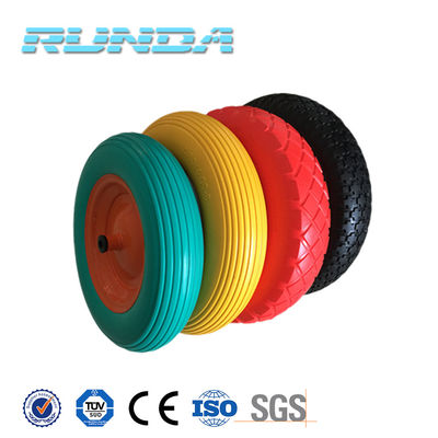 중국 6 인치에서 16 인치 직경 어떤 색깔 단단한 pu 산업 바퀴 협력 업체